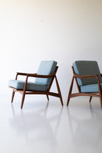 Load image into Gallery viewer, Lawrence Peabody Cane Back Teak Lounge Chairs - 2001P
