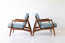 Load image into Gallery viewer, Lawrence Peabody Cane Back Teak Lounge Chairs - 2001P
