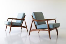 Load image into Gallery viewer, Lawrence Peabody Cane Back Teak Lounge Chairs - 2001P
