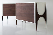 Load image into Gallery viewer, Small Modern Walnut Dresser - 2006 - Craft Associates Furniture
